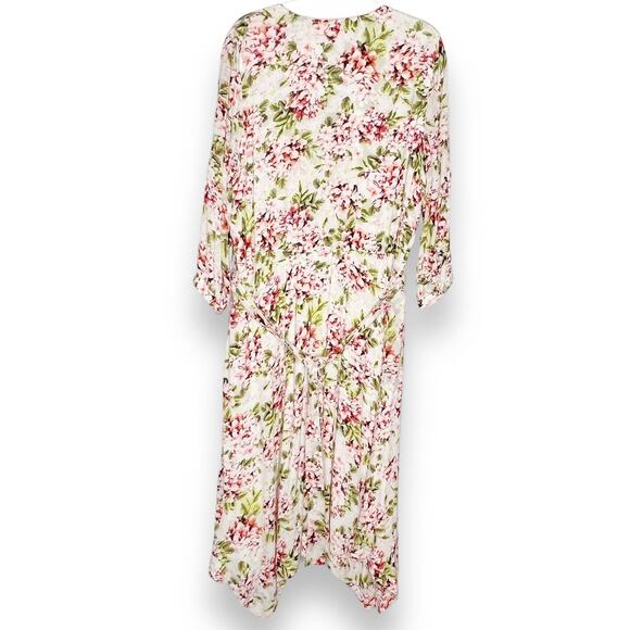 J. Jill Dresses J. Jill Pebble Hydrangea Floral Midi Dress Size Large - Picture 2 of 8